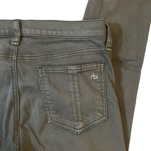 Rag & Bone Skinny Straight Leg Jeans Mid Rise Army Green Women's 29 Grunge - Picture 5 of 7